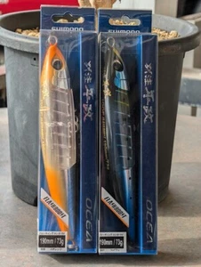 Shimano Ocea Bettyu Hiramasa 190F Flash Boost 19cm 73g Floating Sea Lure  2SET - Picture 1 of 11