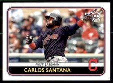 2020 Big League Base #202 Carlos Santana - Cleveland Indians