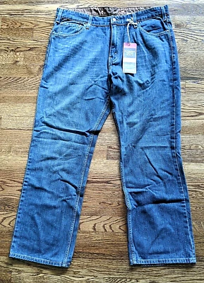 Levi Strauss Authentics Men's Signature Blue Jeans Straight Leg Low Rise W38 L32 - Image 1 of 4