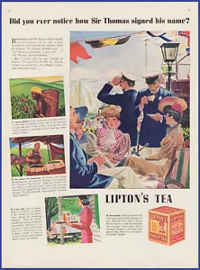 Vintage 1938 LIPTON'S Tea Ephemera 30's Print Ad - Picture 1 of 1