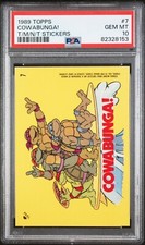1989 Topps Teenage Mutant Ninja Turtles Stickers Cowabunga! PSA 10 GEM Mint rare