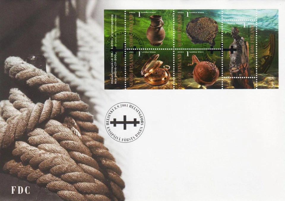 Treasures In Wrecks Gulf Of Finland Baltic Sea Relief Mint Sheet FDC 2004 - Image 1 of 1