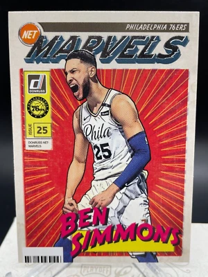 2019-20 Panini Donruss - BEN SIMMONS - "NET MARVELS"  SSP - #14 - 76ers - Image 1 of 2