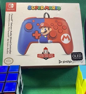 PDP Super Mario Faceoff Deluxe+ Audio Wired Controller Nintendo Switch - Picture 1 of 1