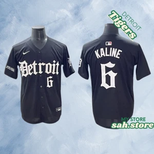 Detroit Tigers #6 Al Kaline Black Cool Base Men's Stitched Jersey - Picture 1 of 3