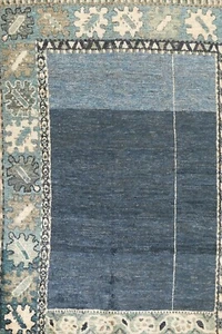 Contemporary Bordered Moroccan Oriental Area Rug Wool Hand-knotted 8x11 Carpet - Picture 1 of 12