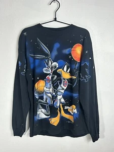 Camisa De Colección 1996 Space Jam Negra Talla L Bugs Bunny Lucas Pato Looney Tunes LEER - Imagen 1 de 5