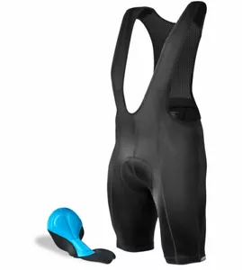 Men's Top Shelf Cycling Bib-Shorts | Mid Distance Black Bibs | Made in USA - Picture 1 of 12
