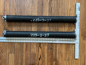 DURA-LIFT 0.225 x 2" x 27" Torsion Garage Springs Red, Left & Right Wound - Picture 1 of 10