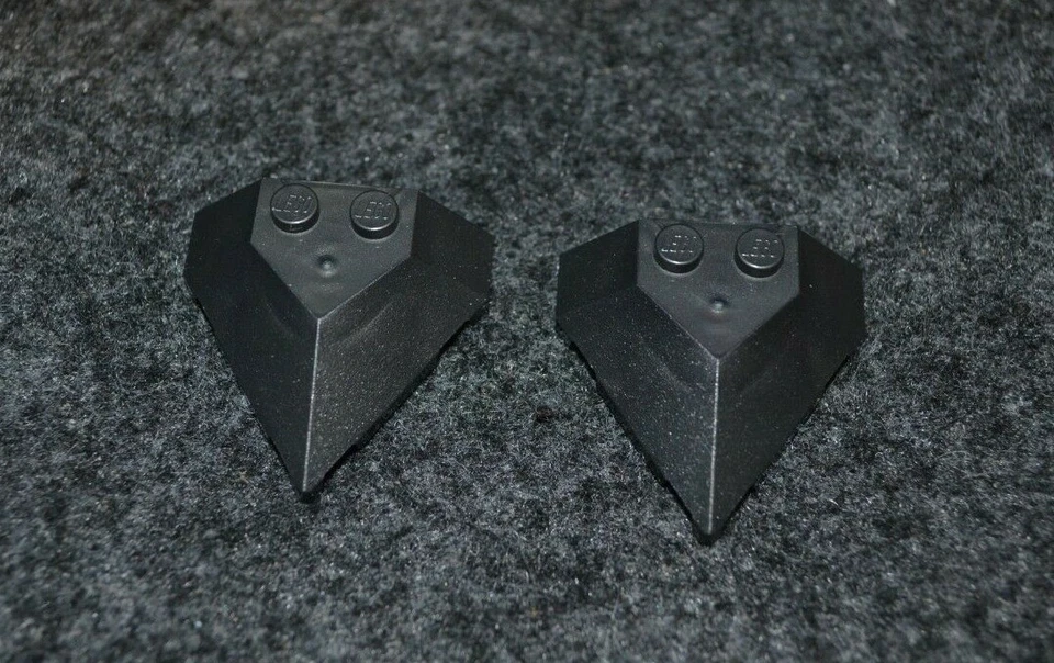 2 ~ 4x4 Dark Silver Pointed Tapered Nose Brick Bricks ~ New Lego - Image 1 of 1
