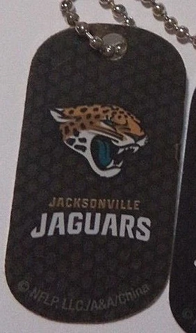 1 NFL Jacksonville Jaguars Logo Dog Tags Key chains backpacks party Gift Cover
