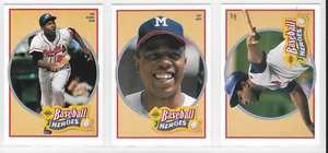 HANK AARON 1991 Upper Deck Baseball Heroes 3-Card Lot (list below) NR-MINT - Picture 1 of 2