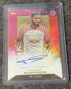 2023/24 Topps Inception UEFA CC Benjamin Henrichs Auto /75 - Picture 1 of 2