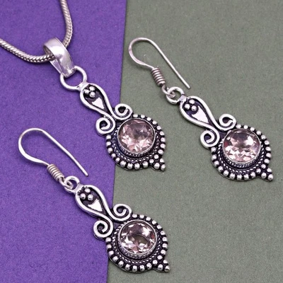 Quartz Pendant Smoky  Sterling  Jewelry Gemstone Natural Handmade - Image 1 of 4