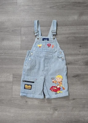Mono con tirantes de mezclilla vintage Bob The Builder para niños pequeños talla 4 Y2K Foto 1 de 4