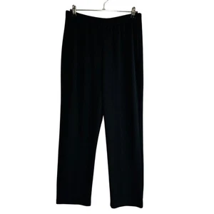Chico's Womans 12/14 2 Short Pull On Pants Easywear Black Stretch Crepe Comfort - Picture 1 of 8