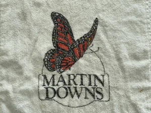 Vintage MARTIN DOWNS Cannon Golf Towel Palm City Fl Butterfly - Bild 1 von 7