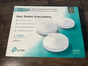 TP-Link Deco M5 AC1300 Whole Home Wireless Wi-Fi Mesh System 3 Pack New Sealed - Picture 1 of 3
