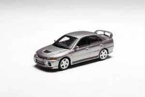 MOTORHELIX M64001 1/64 Mitsubishi Lancer Evolution IV STEEL SILVER METALLIC - Picture 1 of 6