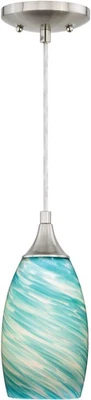 Vaxcel Lighting P0172 Milano 5"W 1 Light Mini Pendant - Nickel - Image 1 of 4