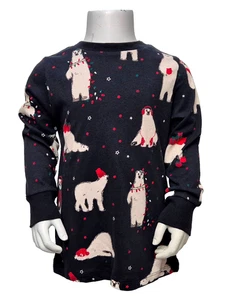 MARKS & SPENCER Niños Niños Navidad Oso Polar Camiseta Top Manga Larga 1-2 Años - Imagen 1 de 2