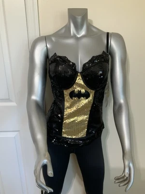 DC Comics Batman Batgirl Corset Sequins Cosplay Costume Halloween Women M/L - Image 1 of 4