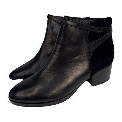 Botines para mujer Lauren Ralph Lauren Damara de cuero negro, talla 7 B nuevos sin caja Foto 1 de 4