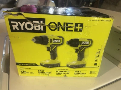 Ryobi PCL1200K2 18V Cordless 2-Tool Combo Kit with Drill/Driver and Impact Drive - Image 1 of 3