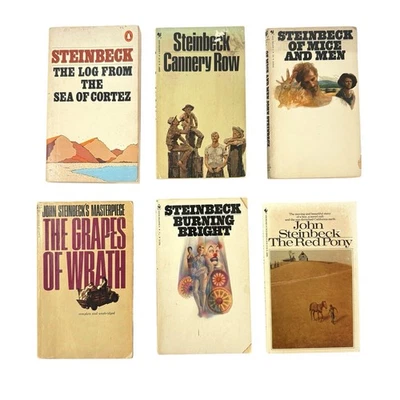 Lot 6 John Steinbeck Paperback Of Mice & Men, Cannery Row, Grapes Of Wrath +++ Foto 1 de 4