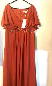 Ever Pretty Women’s Burnt Orange Chiffon Formal Evening Dress- Size 18 UK - Picture 1 of 7