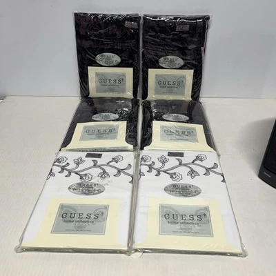 GUESS Home Collection Purple Velvet Embroidered king Pillow Set Of 8 Vintage New - Image 1 of 4