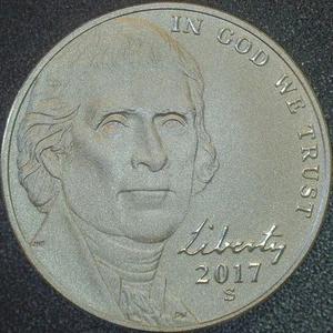 2017-S Enhanced Jefferson Nickel 210k Minted from US Mint 225th Anniversary Set - Picture 1 of 2