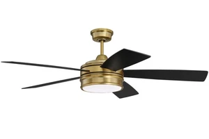 Craftmade BRX52 Braxton 52" 5 Blade Indoor Ceiling Fan - Blades - Brass - Picture 1 of 12
