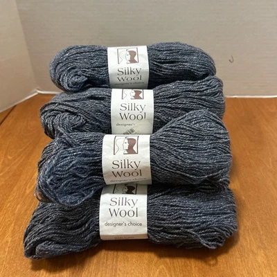 Elsebeth Lavold Silky Wool Designer’s Choice 7 Skeins Vintage Denim Color 80 50G - Image 1 of 4