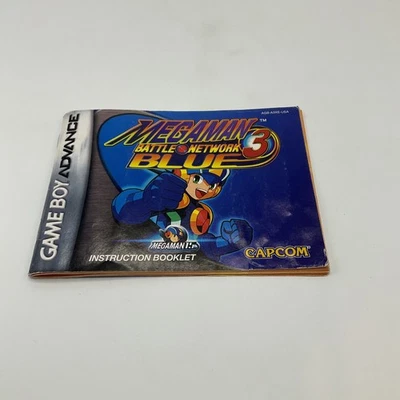 Mega Man Battle Network 3: Blue Version (GBA, 2003) Gameboy Advance Manual Only - Image 1 of 2