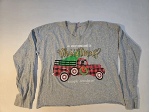 Simply Southerm Damen Langarmshirt mit Weihnachtsmotiv Größe L - Bild 1 von 6