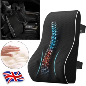 Lumbar Back Support Cushion Car Seat Wheelchair Office Chair Pillow Memory Foam. - Picture 1 of 12