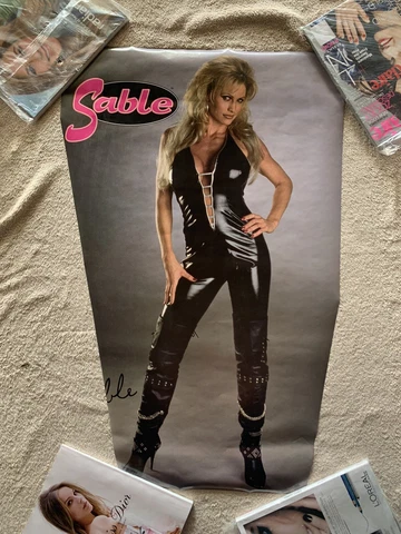WWE WWF Wrestling Diva Sable Sexy Black Leather Pinup Poster Cover