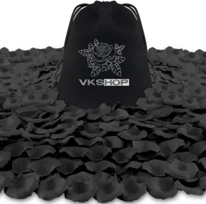 4500 Pack Black Rose Petals,Artificial Roses Flower Petals for Romantic Night,Va - Picture 1 of 8