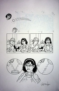 JEFF WEIGEL Signed SMASH! Hadron Collider Hand Inked Interior Page #JW - Picture 1 of 2