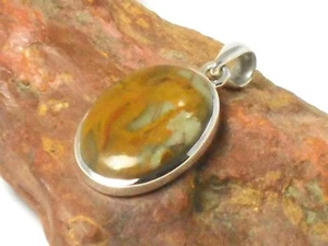 COLGANTE DE PIEDRAS PRECIOSAS 925 JASPE lunares de plata esterlina - ¡En caja de regalo!¡! - Imagen 1 de 5