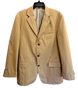 Vintage Abercrombie & Fitch hellbraun Baumwolle Blazer Sport Mantel Jacke Herren 50 Bonomi - Bild 1 von 9