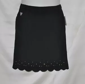 Quacker Factory DreamJeannes Smile N' Style gerippt Skort Größe XS schwarz - Bild 1 von 2