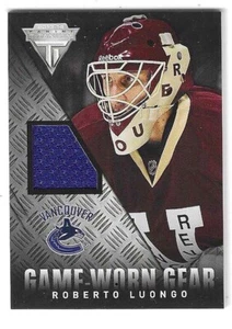 2013-14 TITANIUM ROBERTO LUONGO GAME-WORN MATERIAL #GG-LU VANCOUVER CANUCKS - Picture 1 of 2