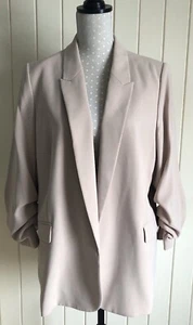 M&S COLLECTION - Sand Ruched Sleeve Open Jacket - Size UK 16 - Picture 1 of 12