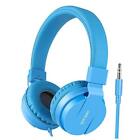 Słuchawki dziecięce, lekkie stereo przewodowe słuchawki dziecięce dla dzieci niebieskie