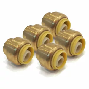 1/2",3/4",1" SharkBite Style Push to Connect BLEIFREIE MESSINGKAPPEN Sanitär - Bild 1 von 3