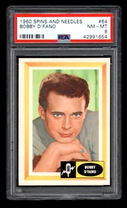 1960 Fleer Spins and Needles #64 Bobby D'Fano PSA 8 - Picture 1 of 2