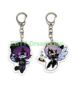 Set of 2 Murder Drones Acrylic Keychain Serial Designation Uzi, V v1 - Picture 1 of 2