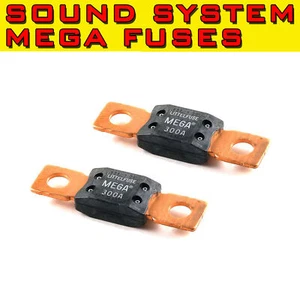 2 PIEZAS GENUINO LITTELFUSE MEGA FUSE 300A AMP FUSIBLES SISTEMA DE BATERÍAS DUALES - Imagen 1 de 3